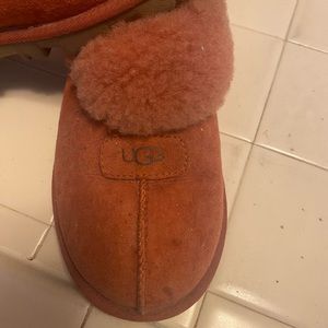 UGG  cozy slippers in burnt orange. Slightly used.